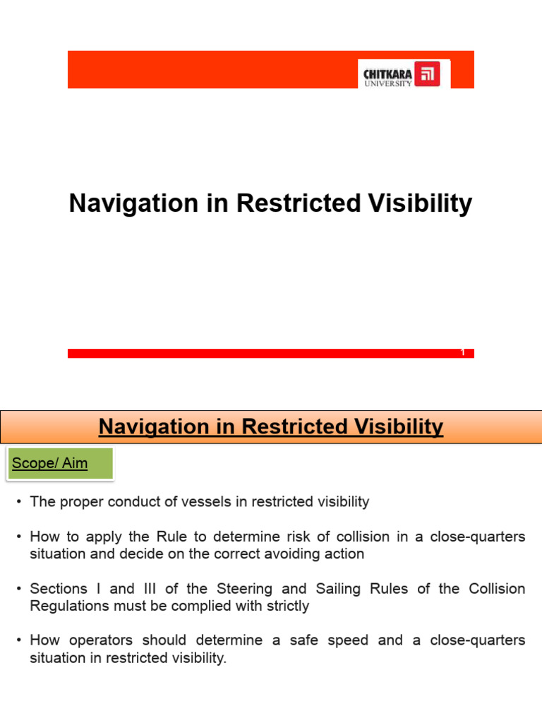 Navigating Vessels in Limited Visibility | PDF | Radar | Navigation
