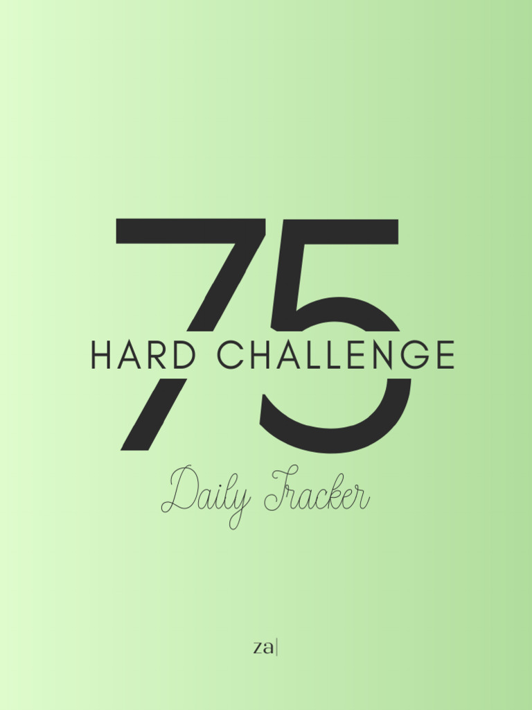 FREEBIE 75 Hard Tracker X Green X Letter | PDF | Alcohol | Nutrition