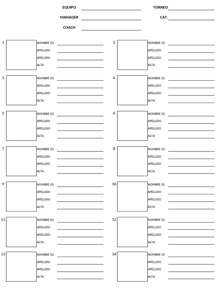Roster Beisbol | PDF