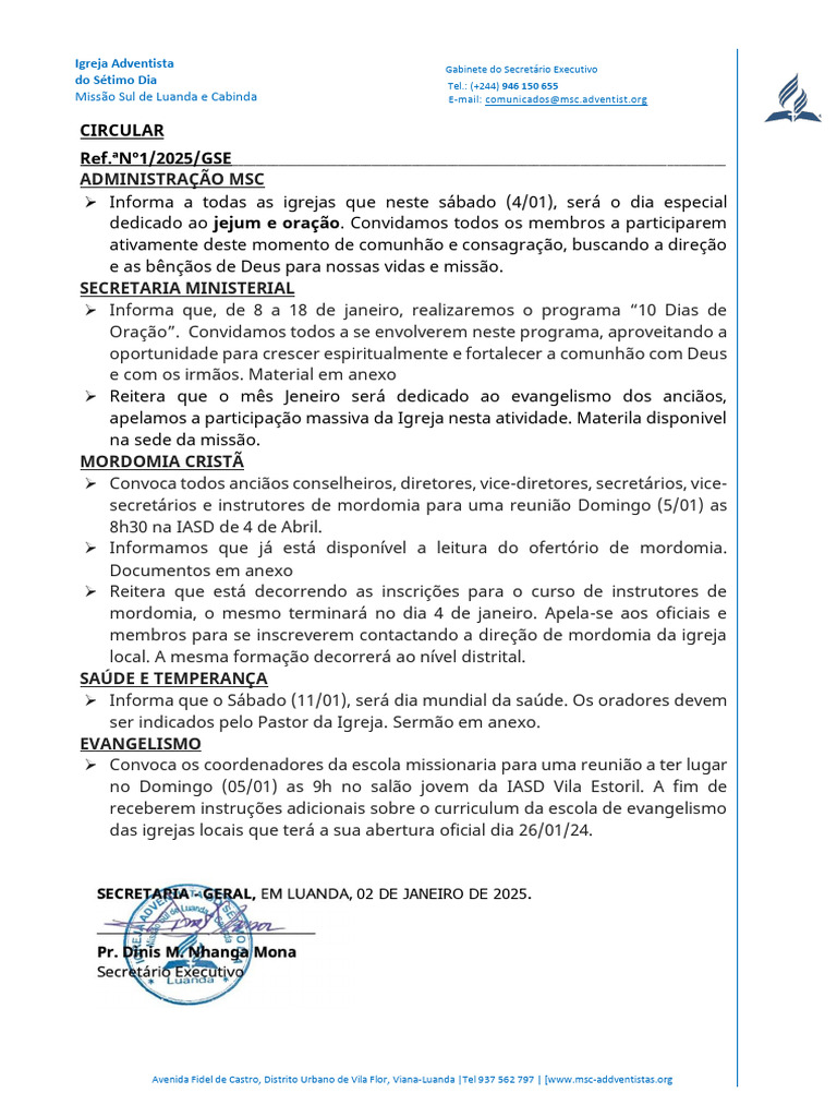 Circular 1 2025 | PDF