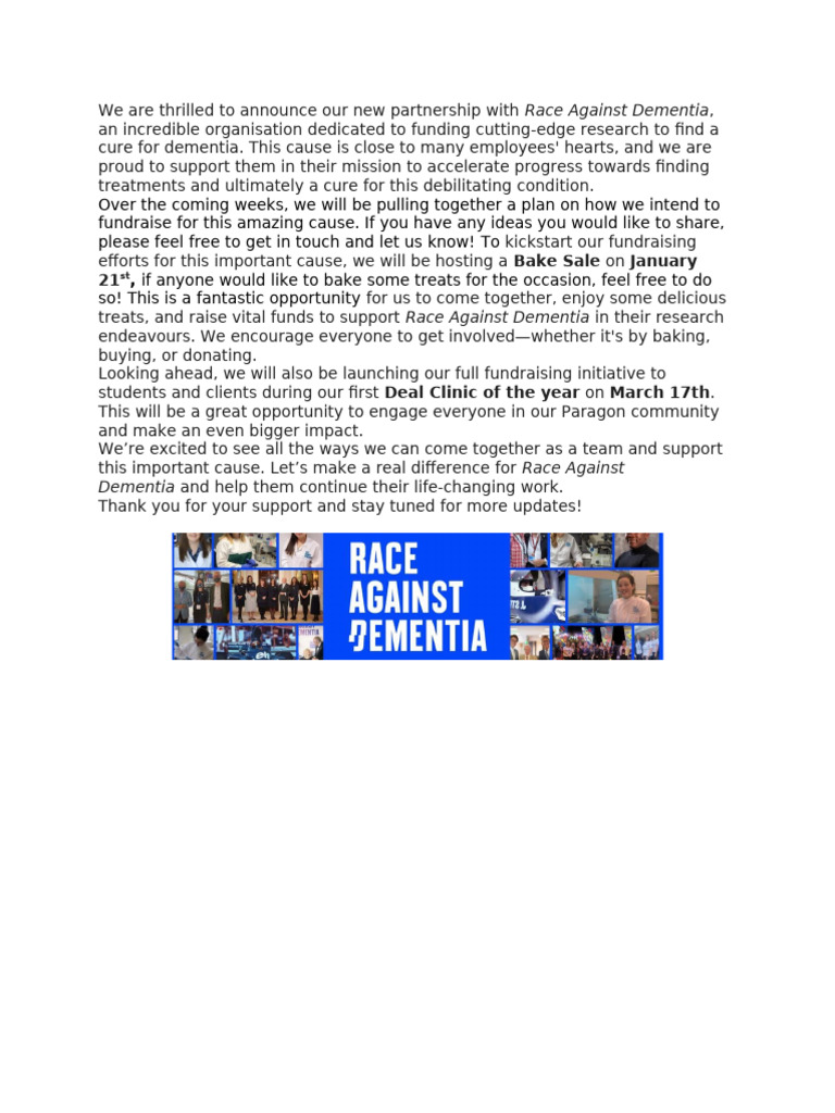 We Are Thrilled To Announce Our New Partnership With | PDF