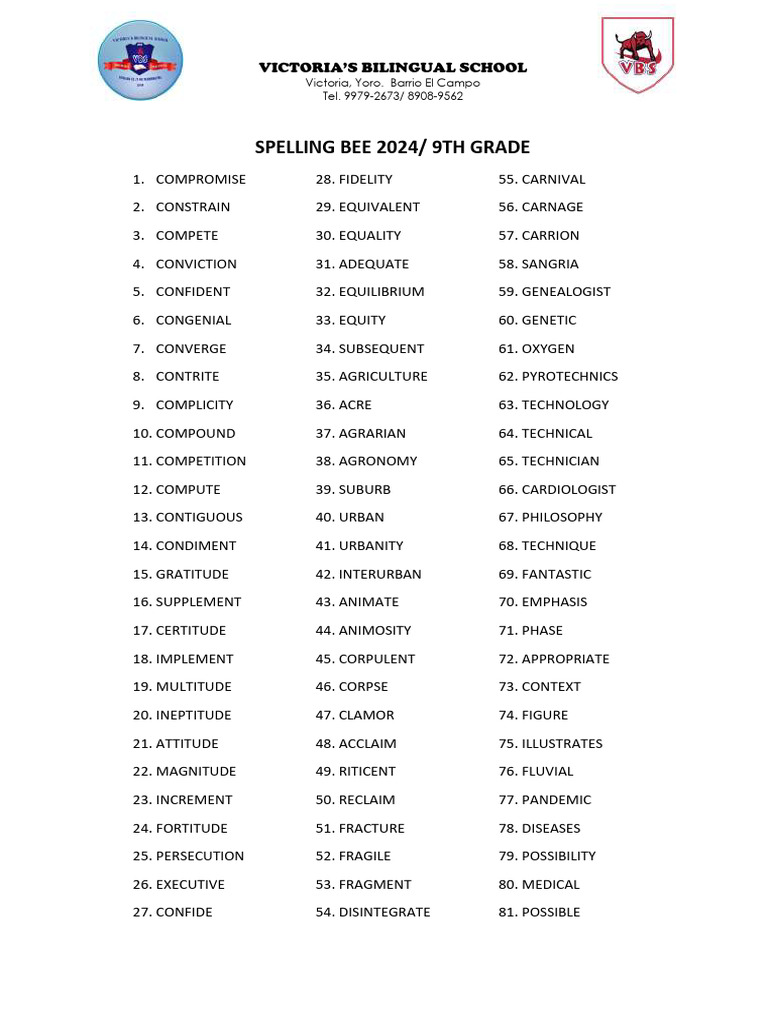 2024-9th-grade-spelling-bee-list-pdf