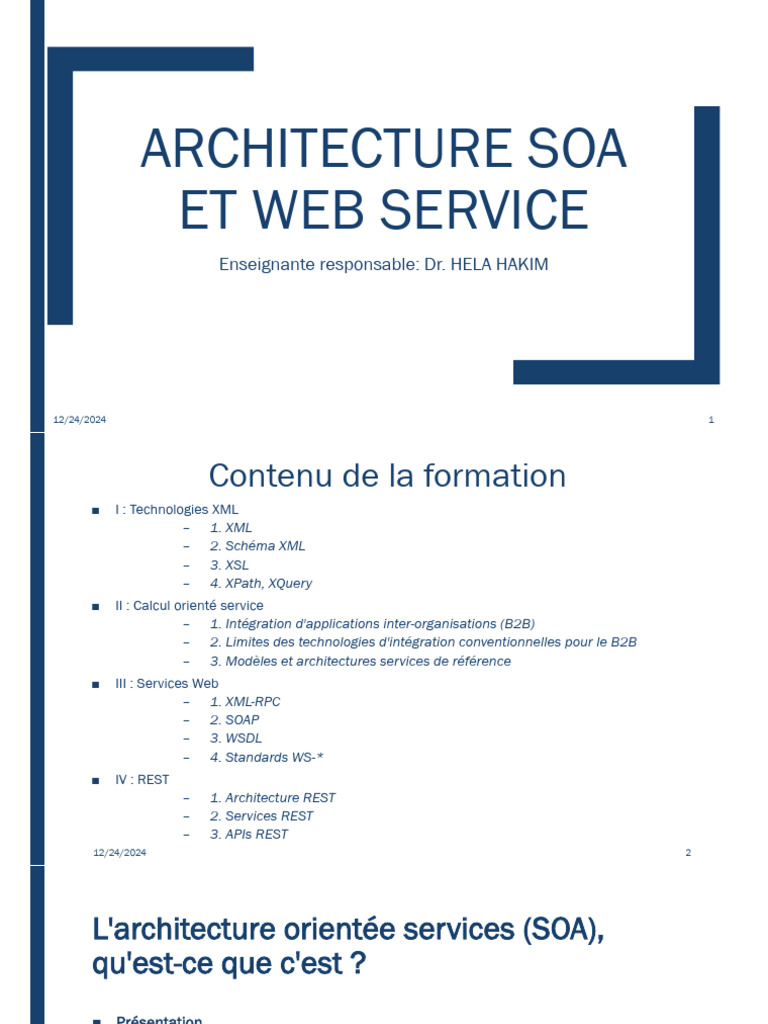 Architecture SOA et Services Web | PDF | XML | Langage de balisage