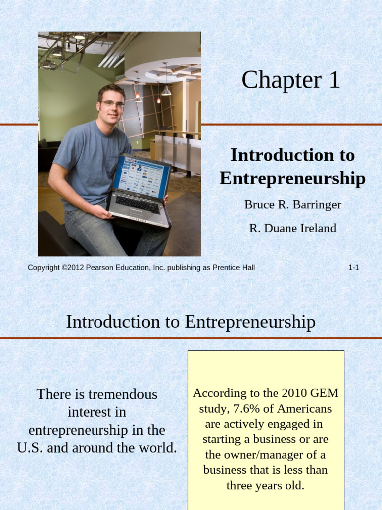 Barringer4e 01 | PDF | Entrepreneurship | Psychology