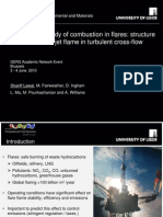 Computational Study of Combustion in Flares: Structure and Emission of A Jet Flame in Turbulent Cross-Flow