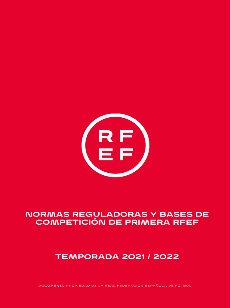 002 Primera Rfef Spain | PDF | Asociación de Futbol | Regulación