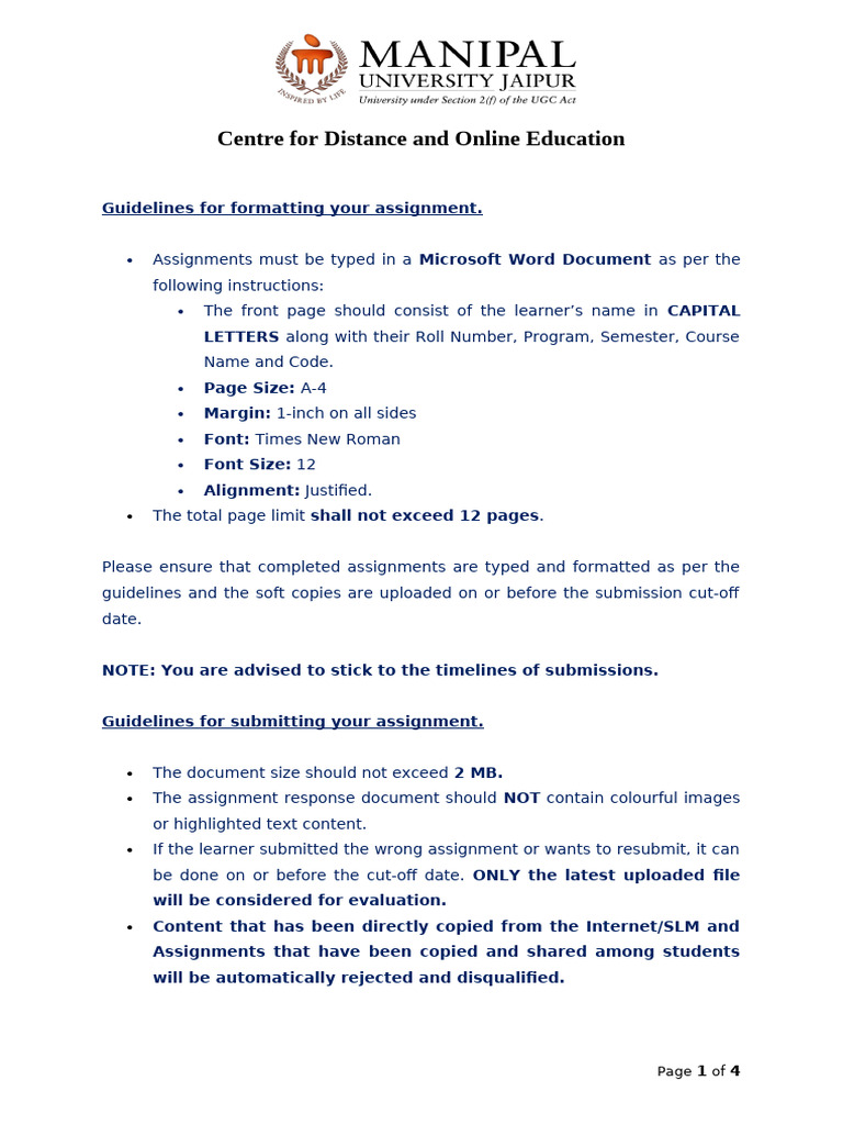 MBA Assignment Formatting Guidelines | PDF | Business