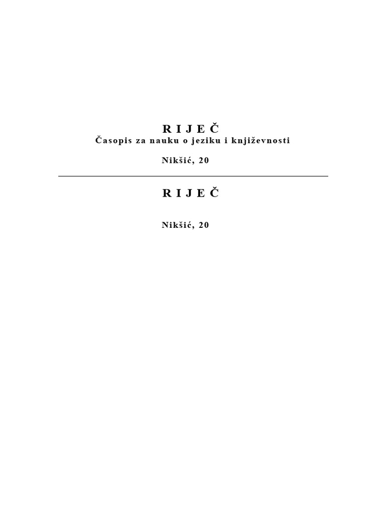 Rijec 10 | PDF