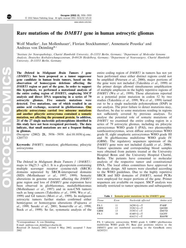 Mueller, 2002 | PDF | Single Nucleotide Polymorphism | Mutation
