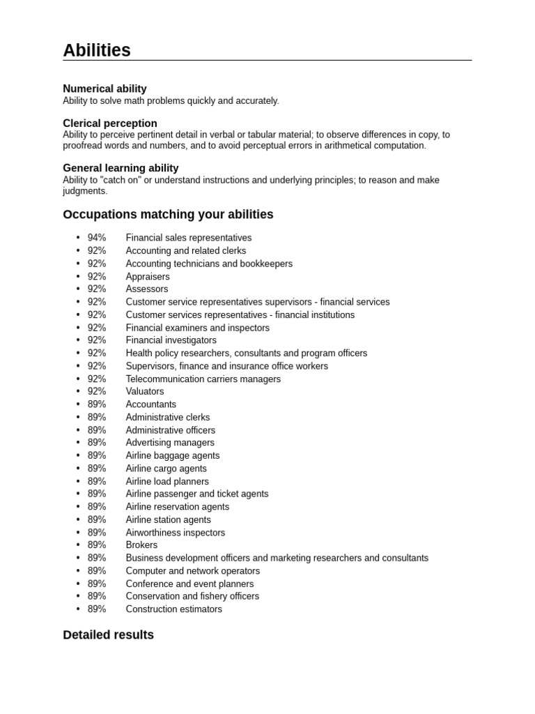 Abilities | PDF