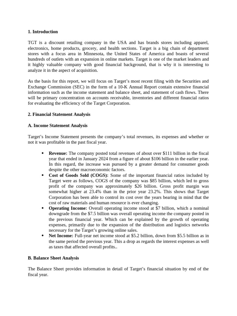 Target Corporation 2024 10-K Analysis | PDF | Inventory | Equity (Finance)