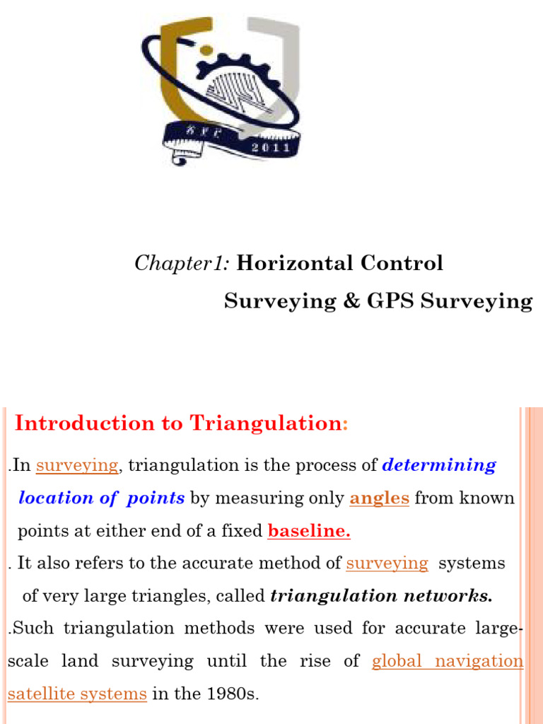 Horizontal Control Surveying Techniques | PDF | Global Positioning ...
