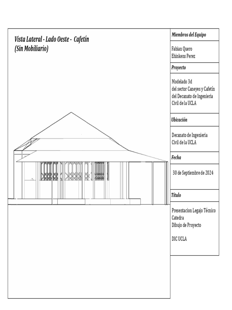 Layout Vista Lateral - Lado Oeste - Cafetín | PDF