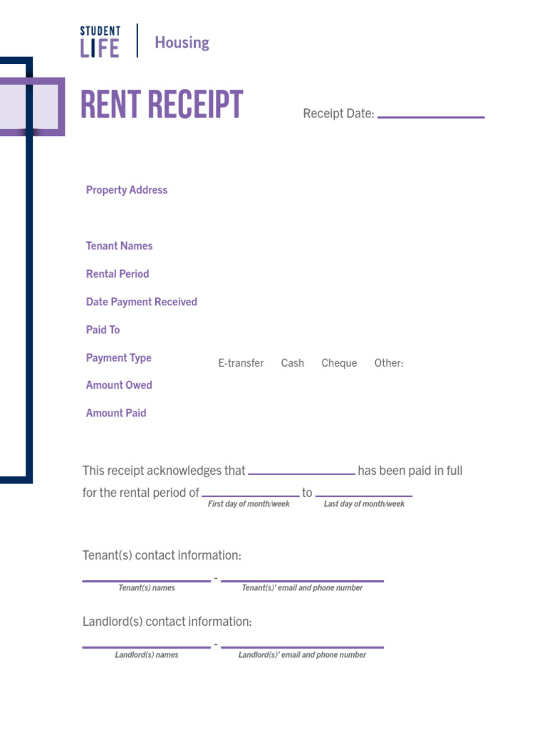 Rent Receipt | PDF