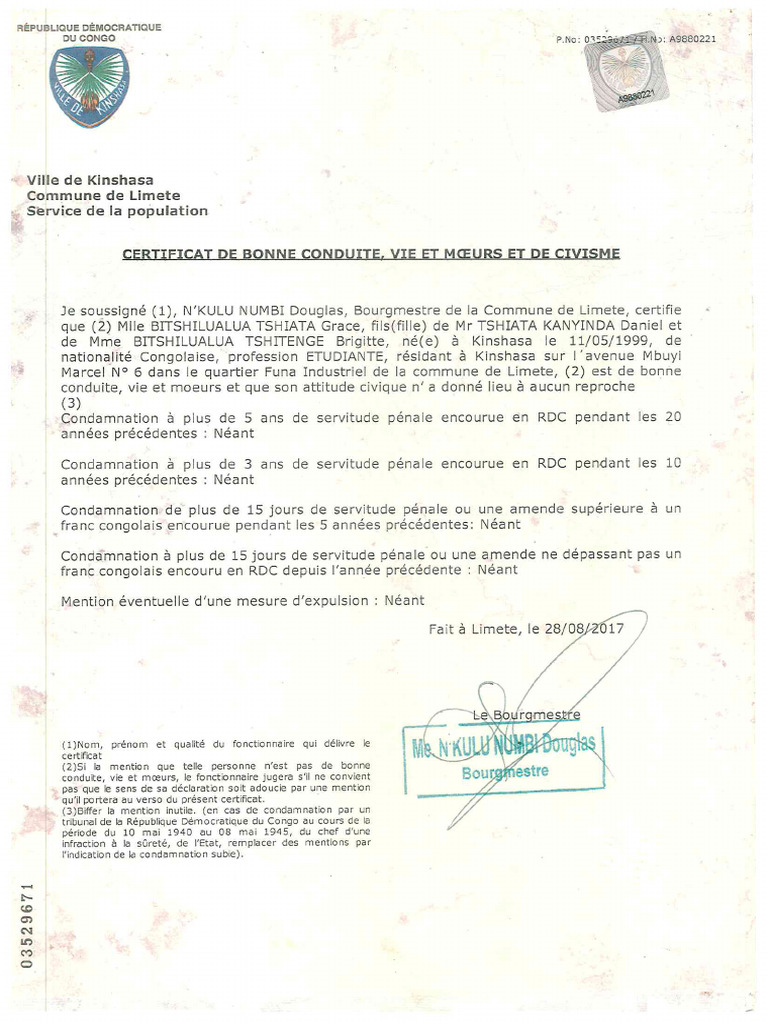 Certificat | PDF