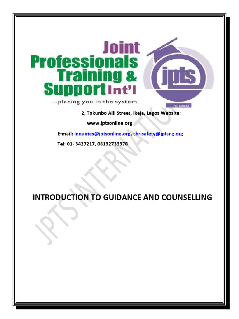 Introduction to Guidance and Counseling | PDF | Psychotherapy ...