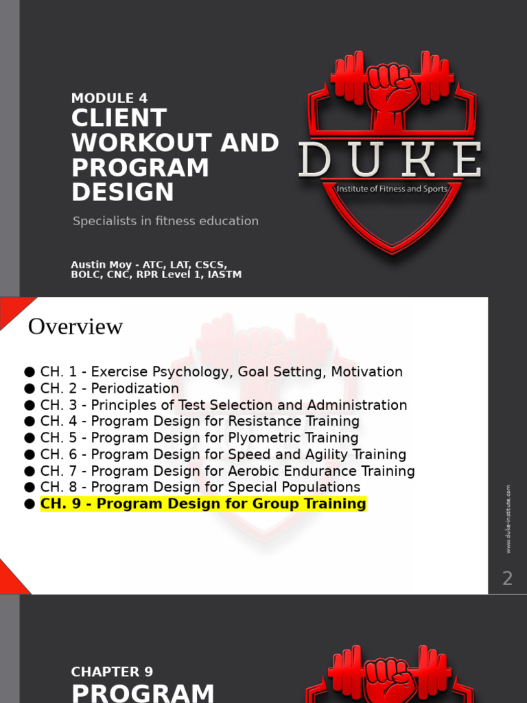 Chapter+9+ Program+Design+for+Group+Training | PDF | Strength Training ...