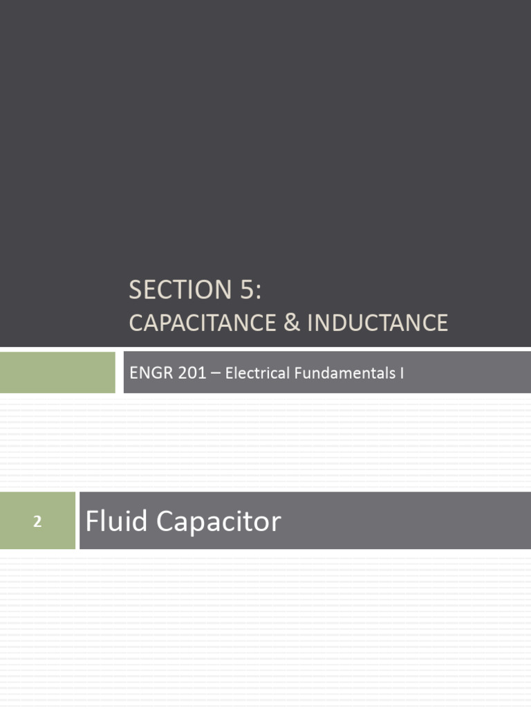SECTION 5 Capacitance and Inductance | PDF | Capacitor | Elasticity ...