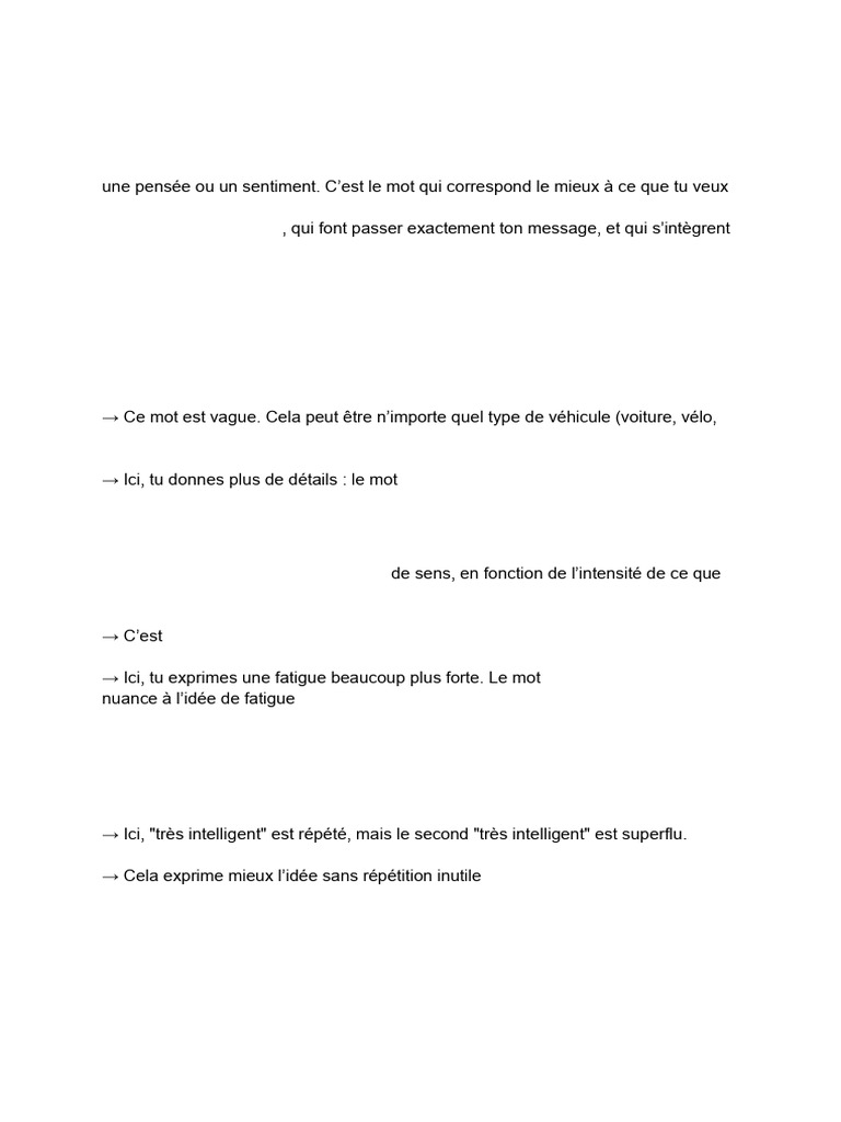 L'Art du Mot Juste et des Répétitions | PDF | Ambiguïté | Linguistique