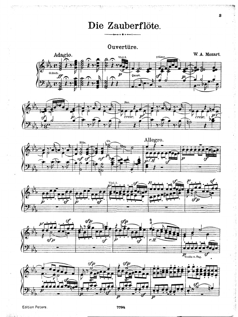 Ouverture, il flauto magico | PDF