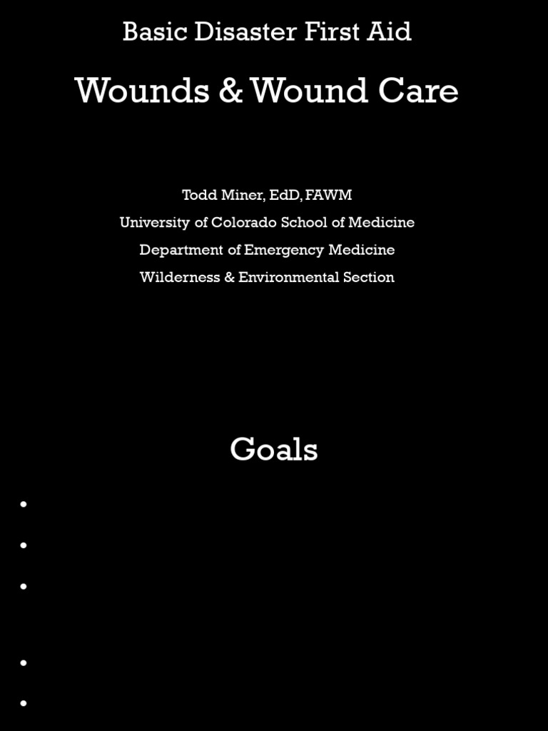 Essential Disaster First Aid for Wounds | PDF | Burn | Wound