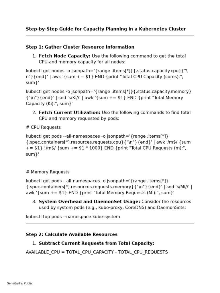 Kubernetes Capacity Planning Guide | PDF | Scalability | Computer Cluster