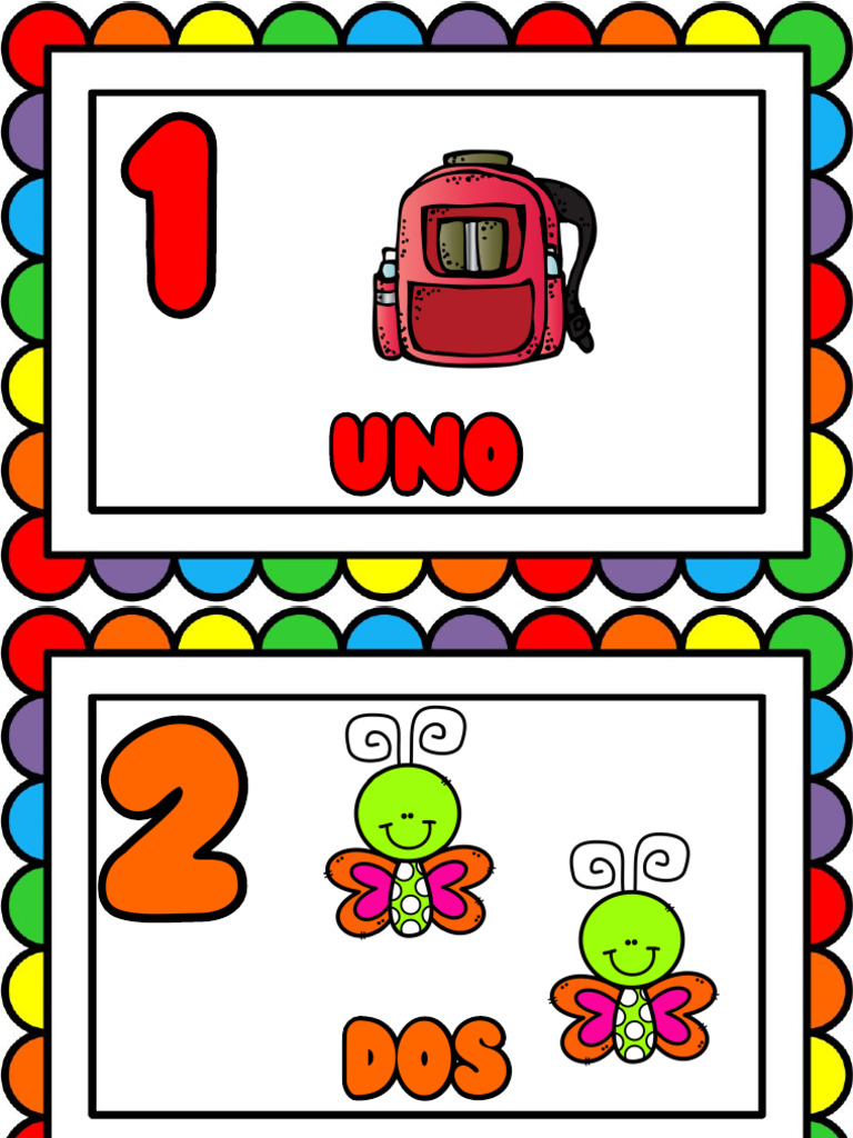Números del 1 al 20 en español | PDF