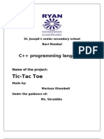 St. Joseph’s senior secondary school Navi Mumbai C++ Tic-Tac-Toe game