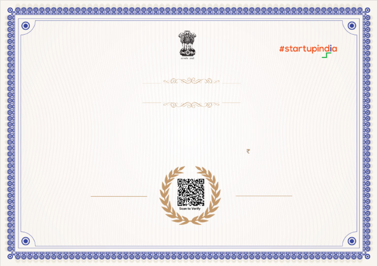 Startup Recognition Certificate India | PDF