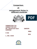 Comparison of Management Styles in Different Countries