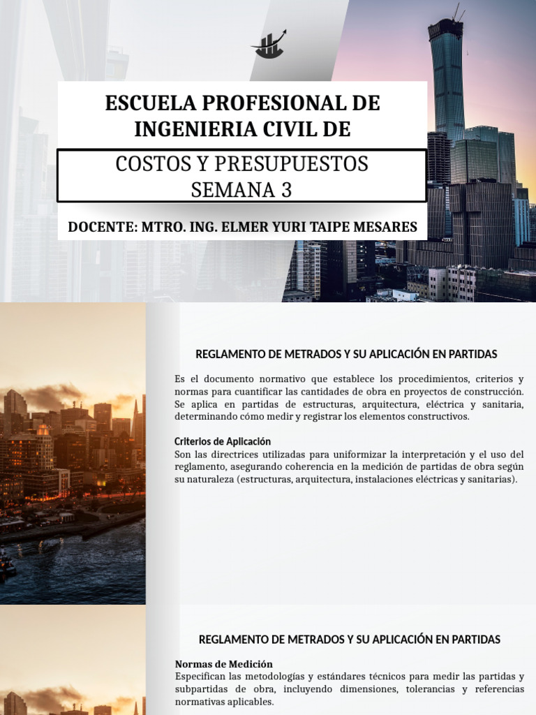 SEMANA 3 - COSTOS Y PRESUPUESTOS | PDF | Presupuesto | Medición