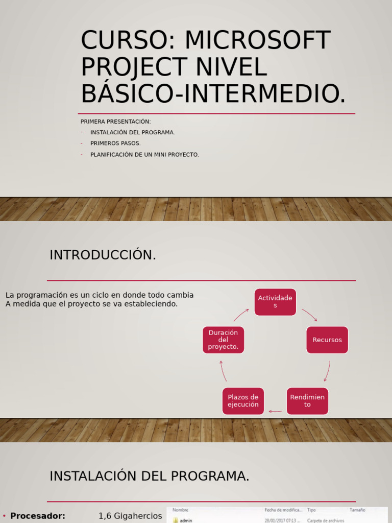 Curso Básico-Intermedio de Microsoft Project | PDF