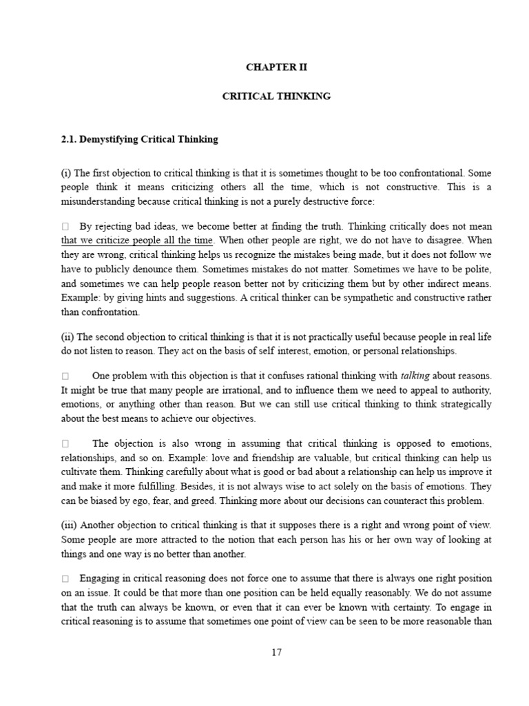 C - Critical Thinking Skills | PDF | Critical Thinking | Thought
