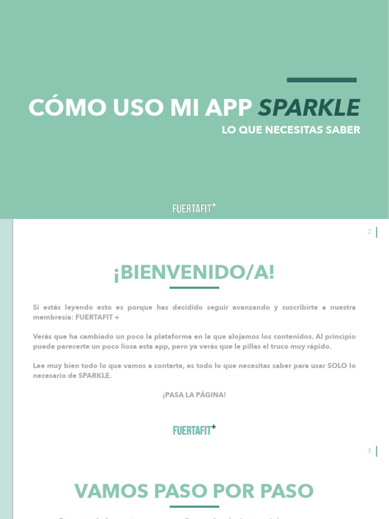 Guía para Usar la App Sparkle | PDF | Aplicación movil | Computadoras ...