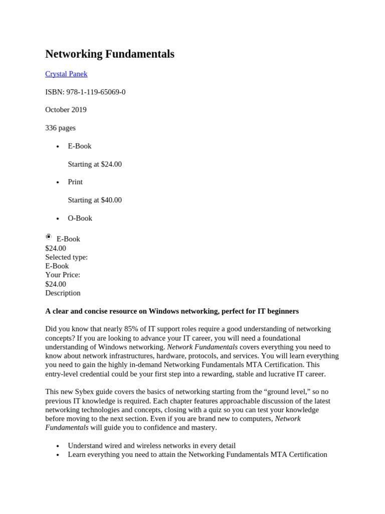 Networking Fundamentals for IT Beginners | PDF