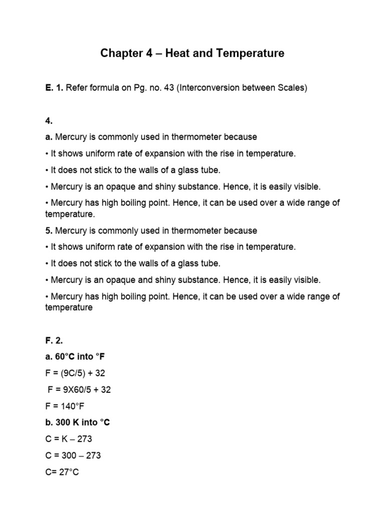 Heat and Temperature | PDF