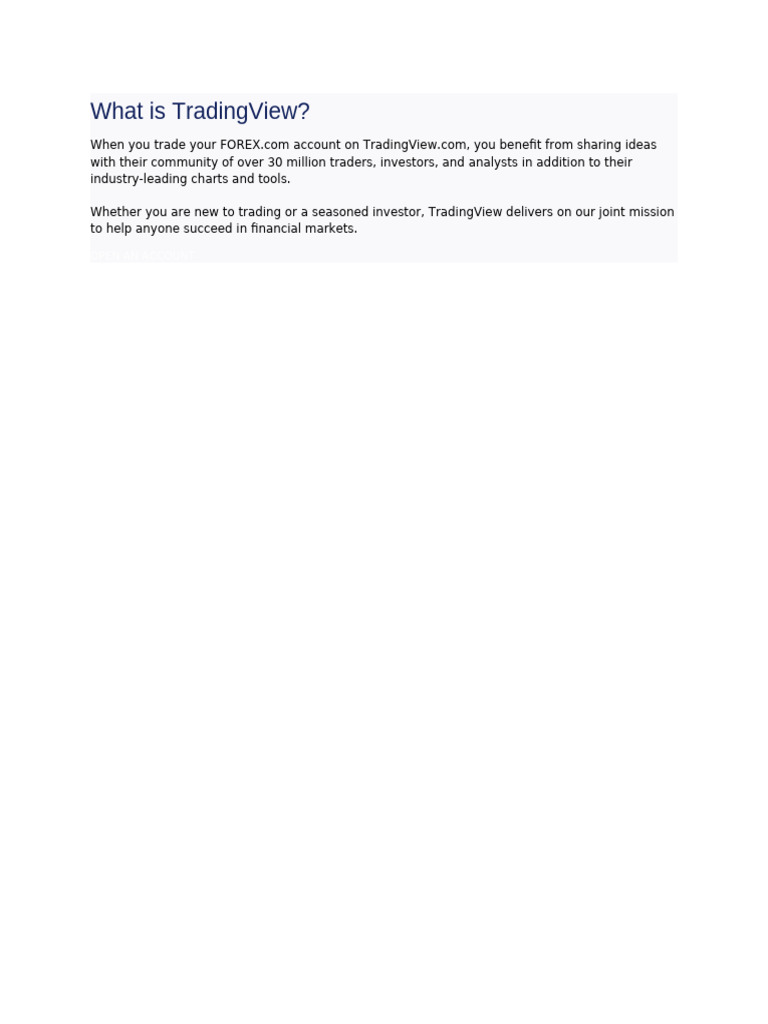 What is trading view pdf