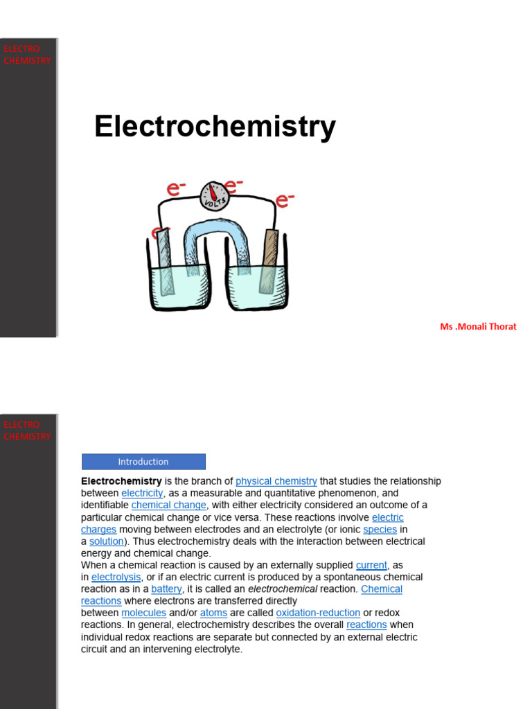 Understanding Electrochemistry Concepts | PDF | Electrochemistry | Redox