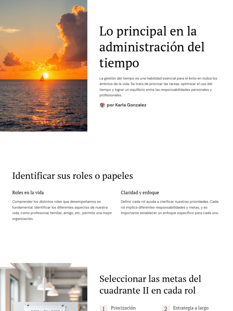 Claves para una Gestión Efectiva del Tiempo | PDF | Gestión del tiempo ...