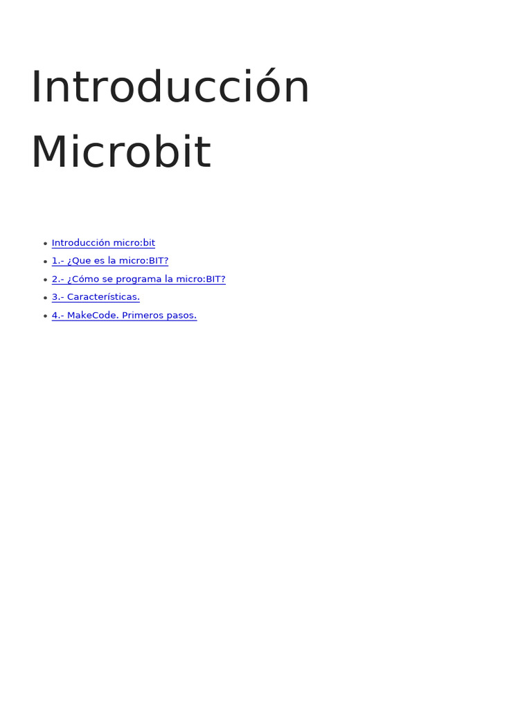 Guía Completa sobre micro:bit y MakeCode | PDF | Programa de ...