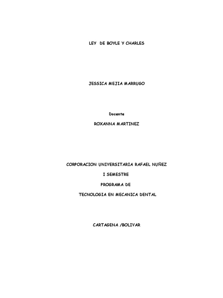 Leyes de Boyle y Charles en Gases | PDF | Gases | Presión