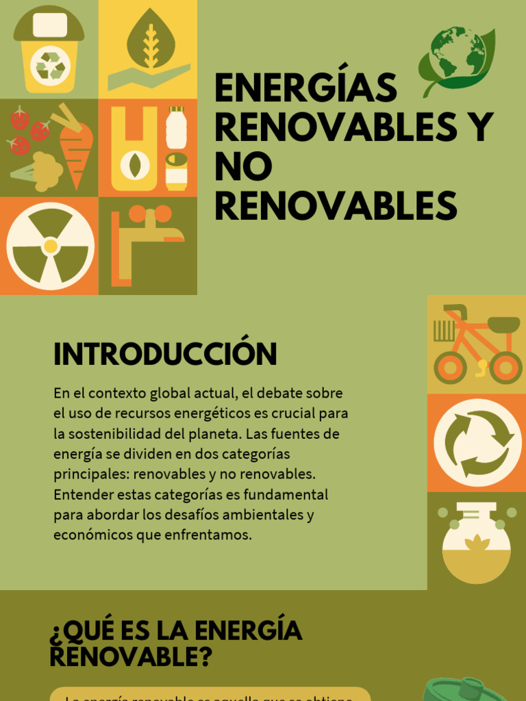 Energía Renovable y No Renovables Parte II | PDF | Energía renovable ...