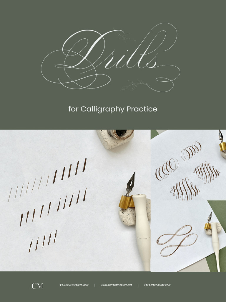 Drills For Calligraphy Practice (Curious Medium) | PDF | Calligraphy