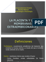 La Placenta y Las Membranas Extraembrionarias U12