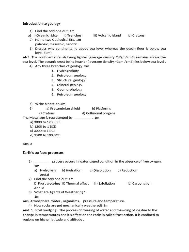 Geology Basics: Concepts and Processes | PDF | Igneous Rock | Rock ...