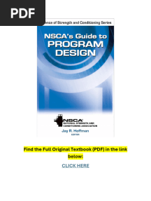 NSCA’s Guide to Program Design PDF