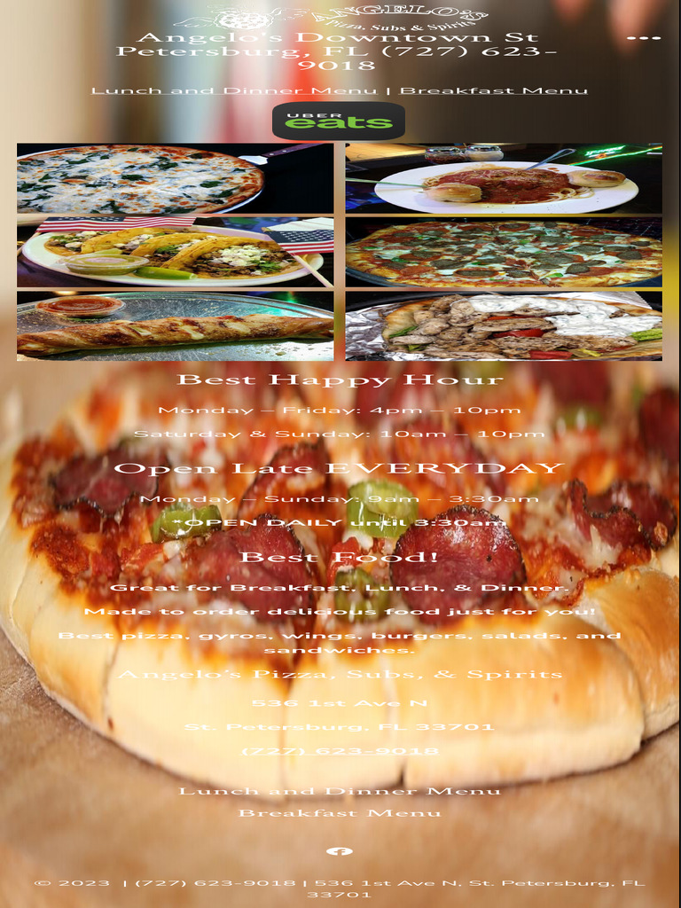 Angelo's Menu: Breakfast & Lunch/Dinner | PDF
