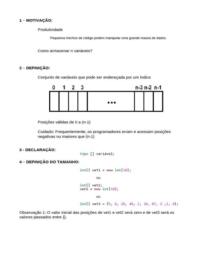 Introdução a Arrays em C# | PDF | Programação de computadores | Dados ...