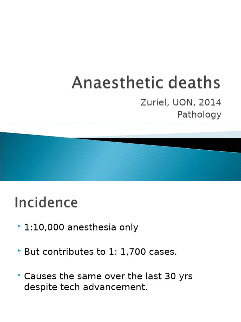 anaesthetic deaths | PDF | Heart | Anesthesia