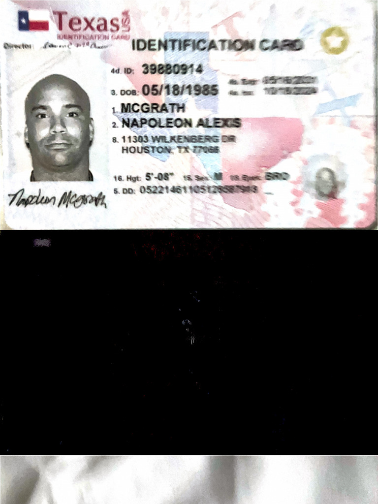 Driver's License - Napoleon Alexis Mcgrath | PDF